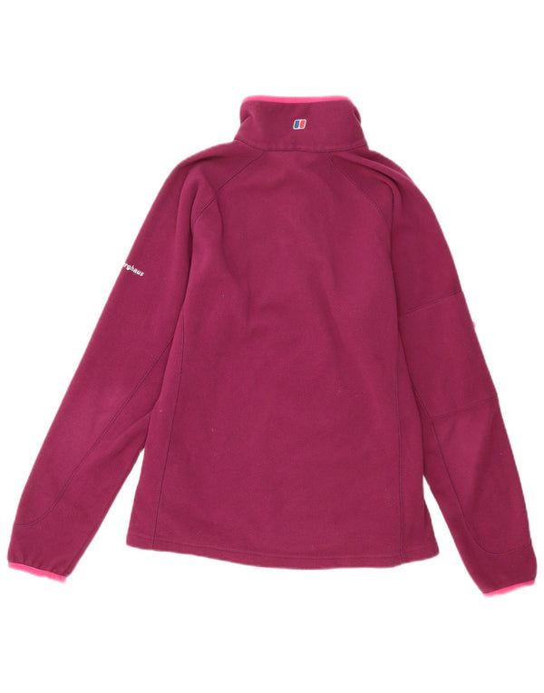 Berghaus Женский флисовый джемпер с воротником на молнии UK 14, большой фиолетовый полиэстер