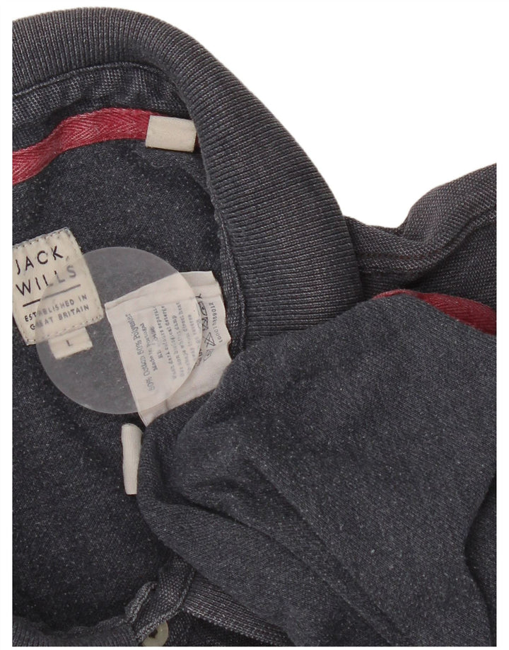 Мужская рубашка поло Jack Wills, большая синяя хлопковая ткань