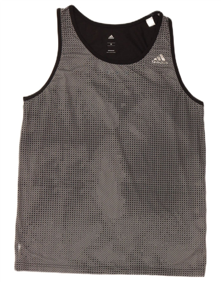 Мужской жилет Adidas Climacool, средний черный полосатый жилет из полиэстера