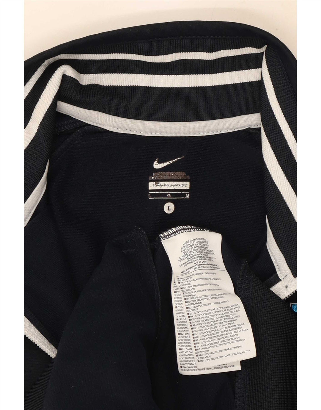 Мужская спортивная куртка с графическим рисунком Nike, большая темно-синяя полиэстер