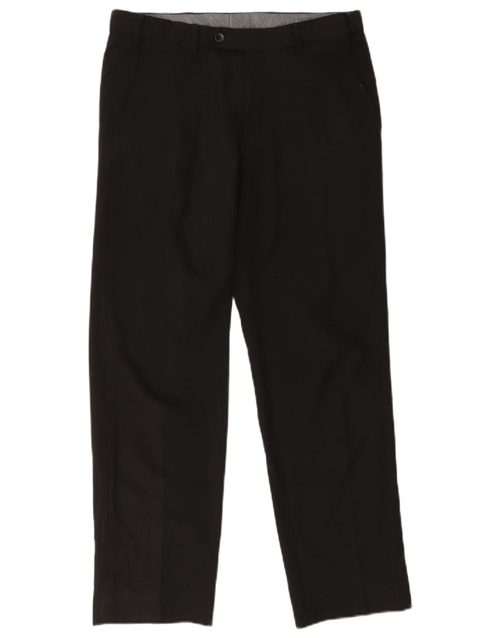 Мужские брюки чиносы Marks & Spencer W32 L29 черные, полиэстер
