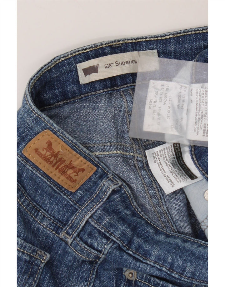 Женские джинсы Levi's 518 Super Low Bootcut W30 L30 синие, хлопок