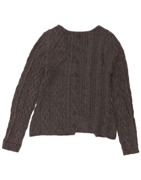 Женский кардиган Zara UK 14, большой серый акрил