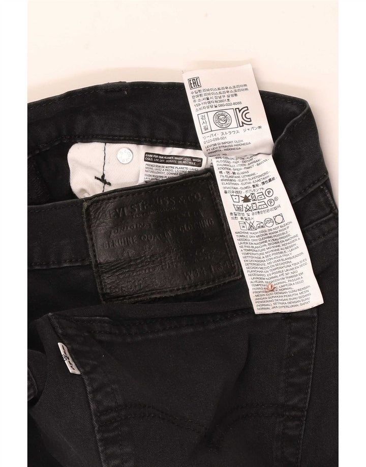 Мужские джинсы Levi's 511 Slim W34 L34, черный хлопок