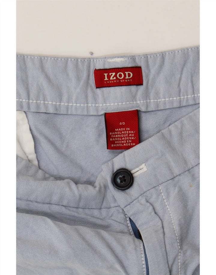 IZOD Mens Chino Shorts W40 XL Blue Cotton Vintage Izod and Second-Hand Izod from Messina Hembry 