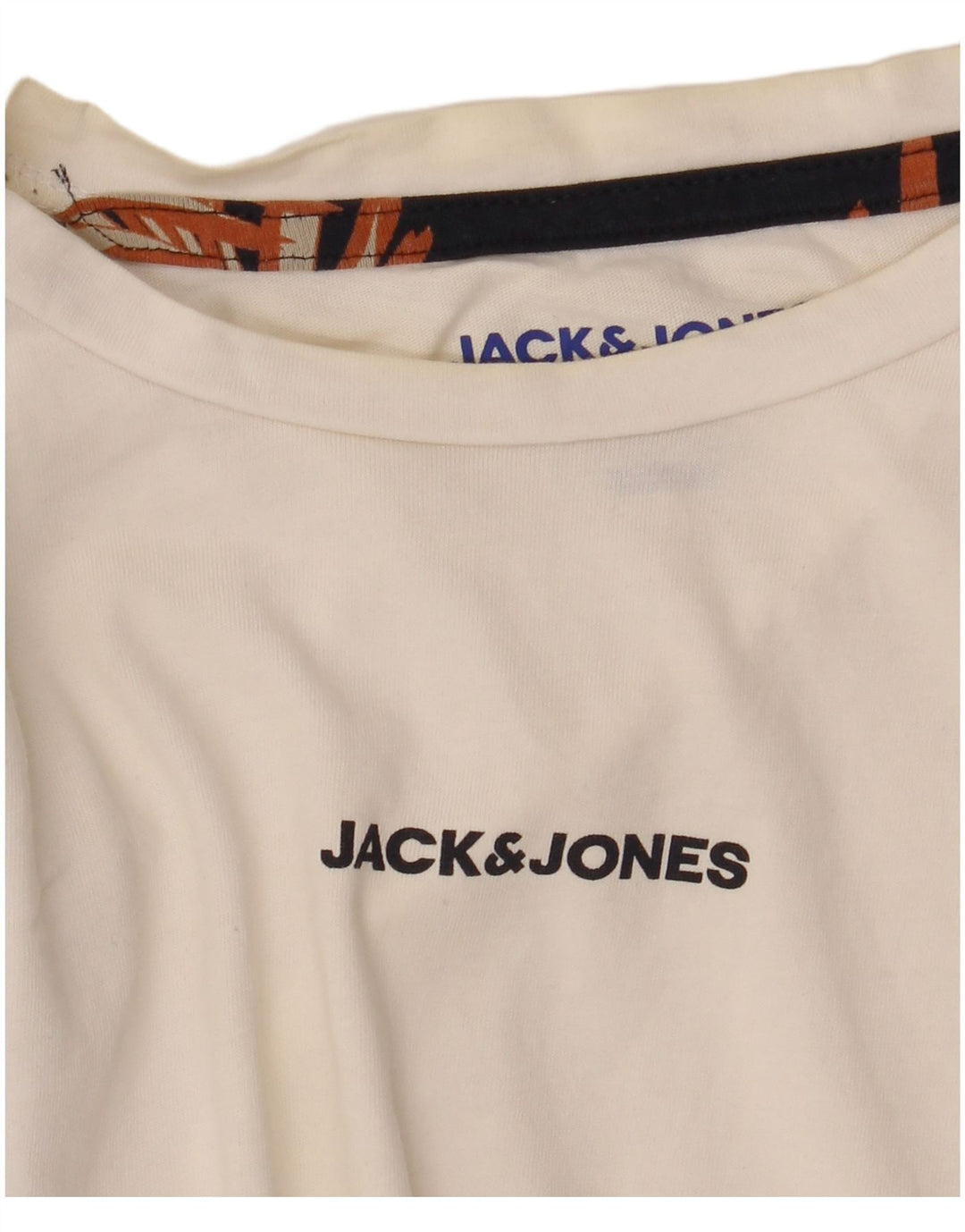 Мужская футболка с рисунком Jack & Jones стандартного кроя, средний белый цветочный принт