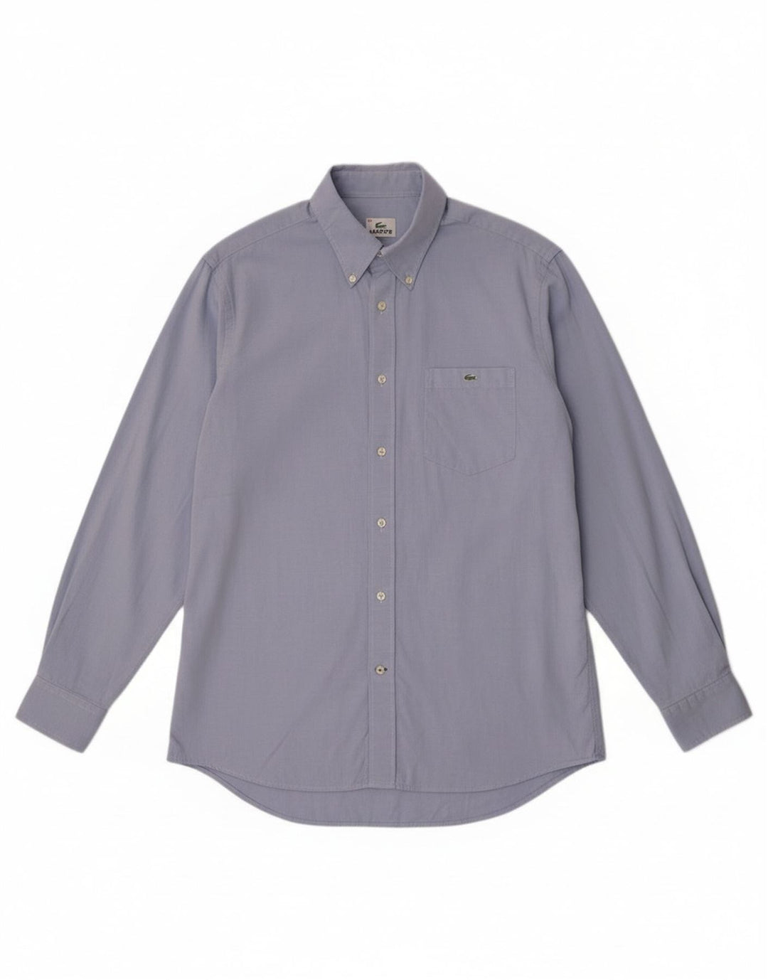 Мужская рубашка Lacoste, размер 40, средний синий хлопок, размер 40