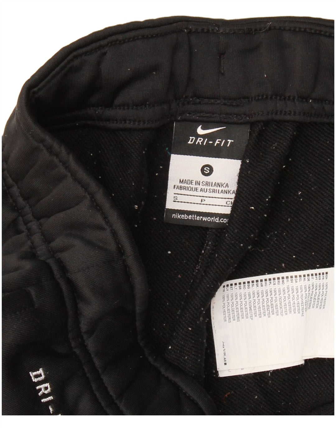 NIKE Womens Dri Fit Tracksuit Trousers UK 10 Small  Black Polyester