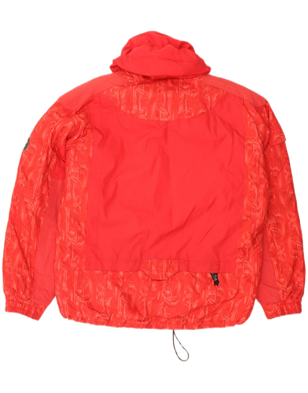 Fila Мужская лыжная куртка с капюшоном с графическим рисунком IT 48 XL Красная полиэстер с геометрическим рисунком