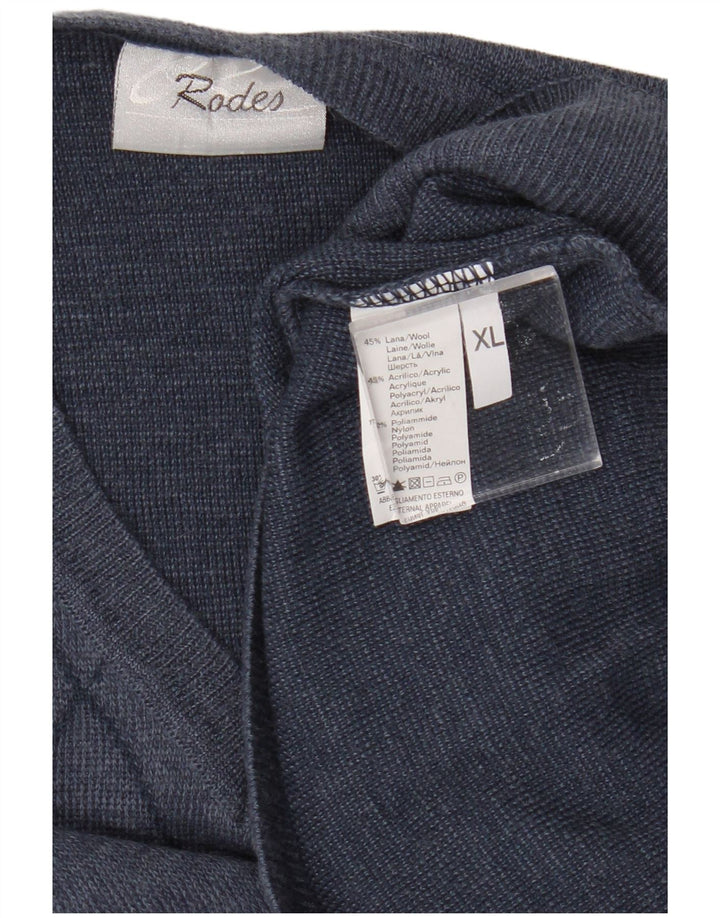 Мужская майка Rodes Vest Tank Top XL, синяя аргайл/бриллиантовая шерсть