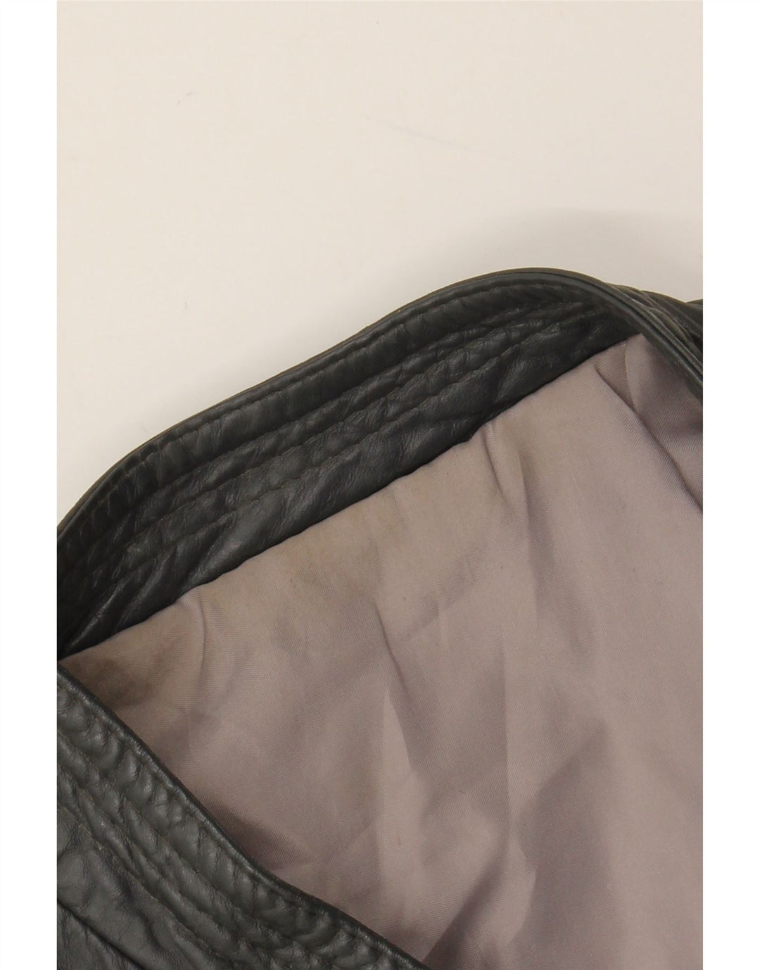 Мужская кожаная куртка VINTAGE UK 40, большая серая кожаная