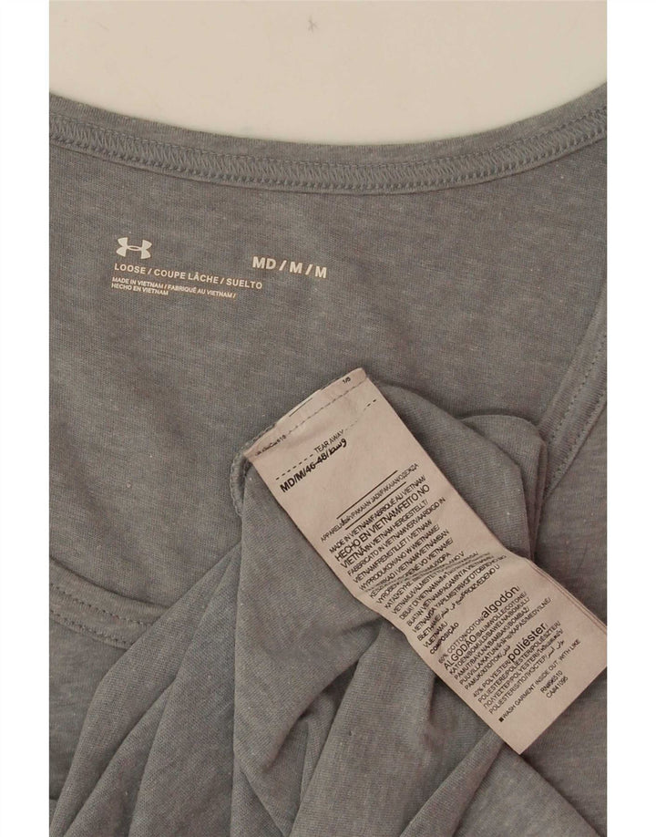 Мужской жилет с рисунком Under Armour, хлопковый топ среднего серого цвета