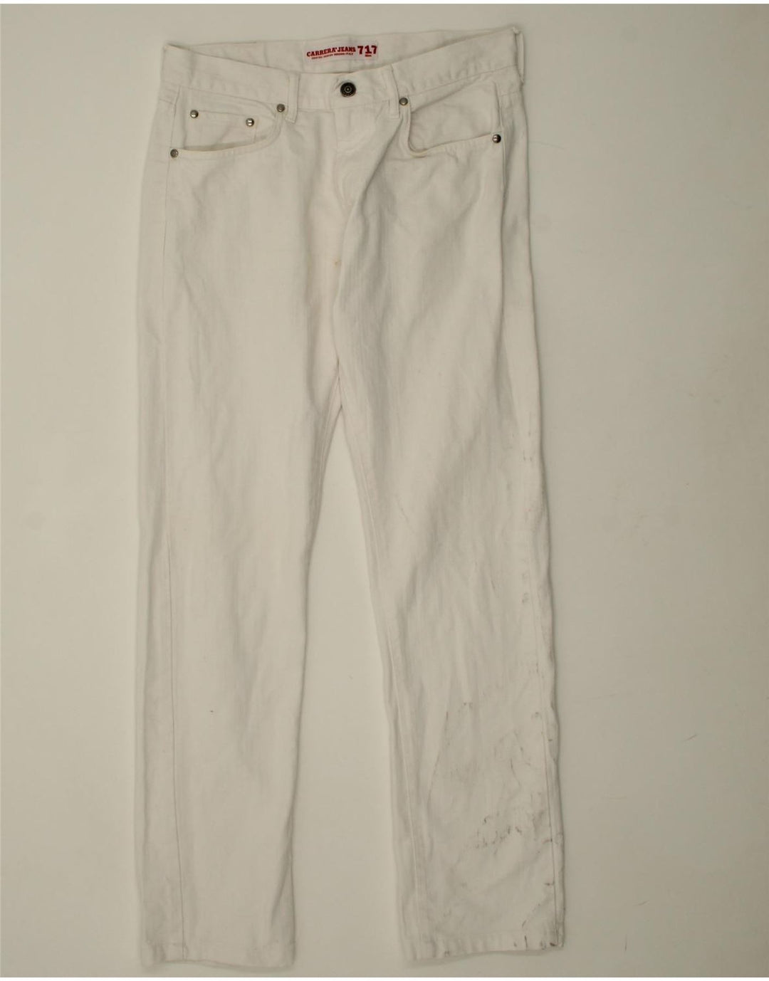 CARRERA Womens Straight Jeans IT 46 Large W30 L29 White Cotton Vintage Carrera and Second-Hand Carrera from Messina Hembry 