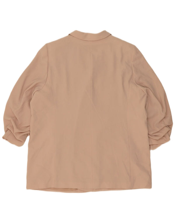 Женский открытый пиджак с рукавами 3/4 Marks & Spencer UK 24 4XL Розовый