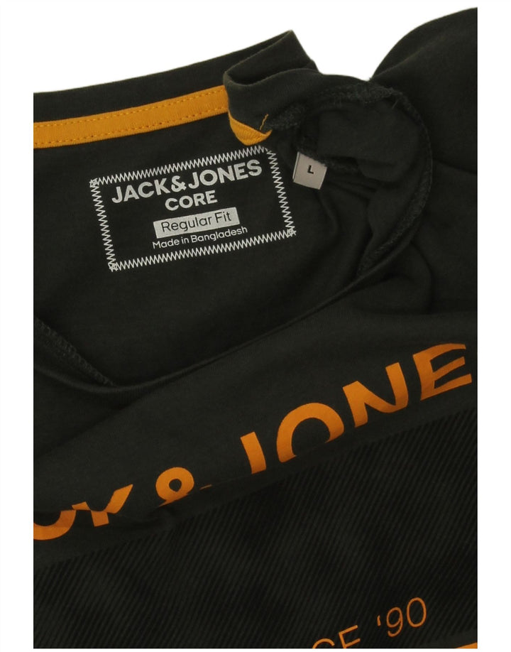 Мужская футболка с рисунком Jack & Jones стандартного кроя, большая зеленая