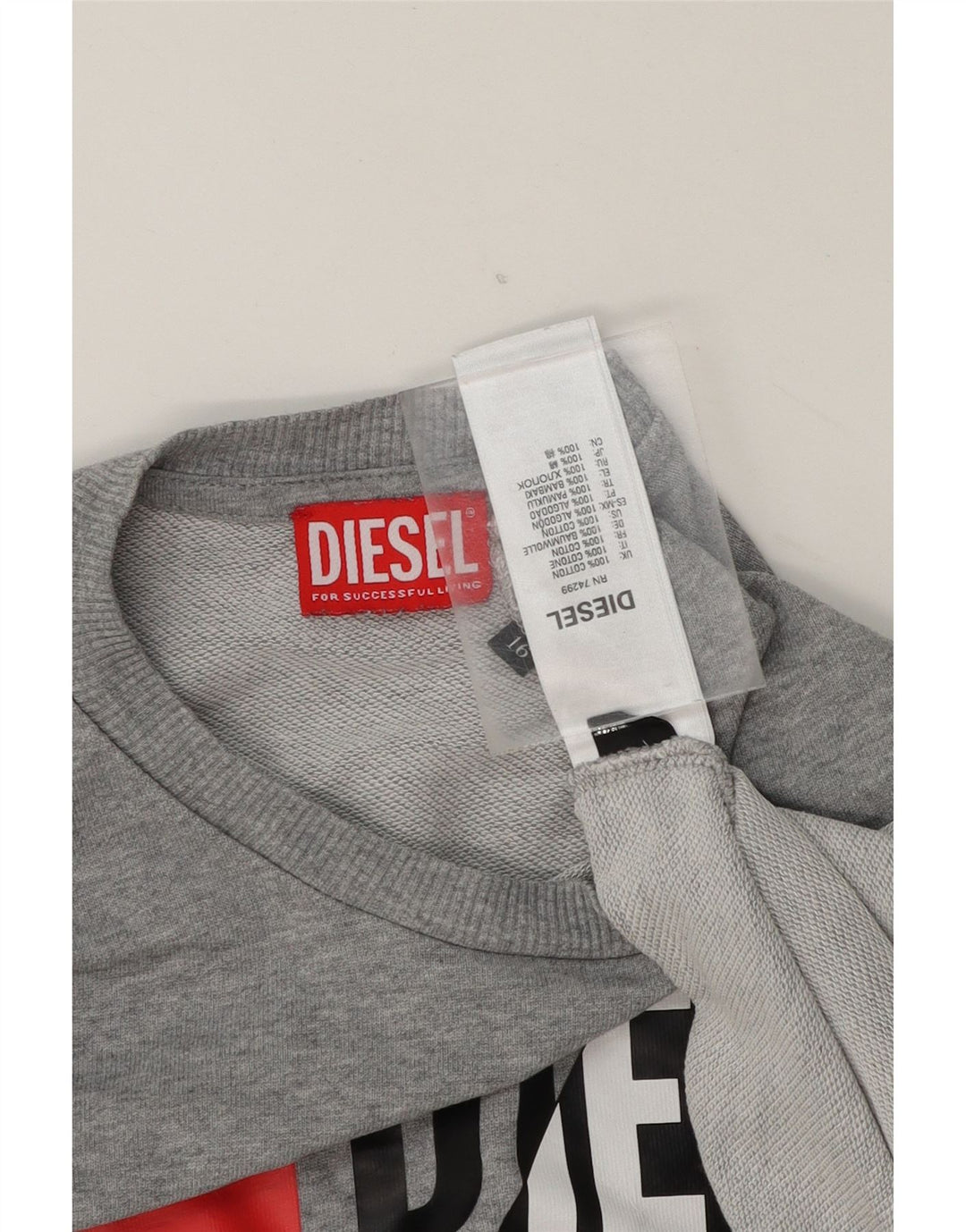 Womens Graphic Sweatshirt Jumper UK 16 Large Vintage Diesel and Second-Hand Diesel from Messina Hembry 