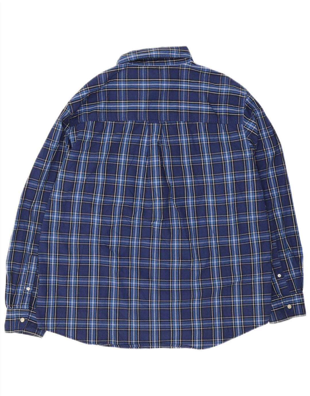 Мужская рубашка Chaps Easy Care XL, темно-синяя клетка, хлопок