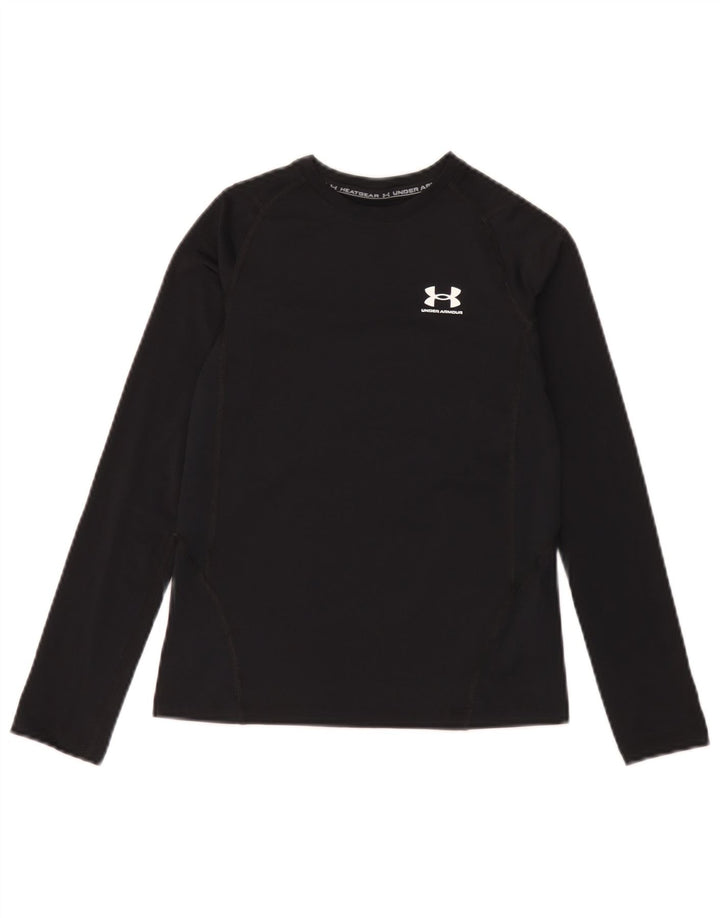 Топ Under Armour Heat Gear для мальчиков, длинный рукав, 9–10 лет, средний черный