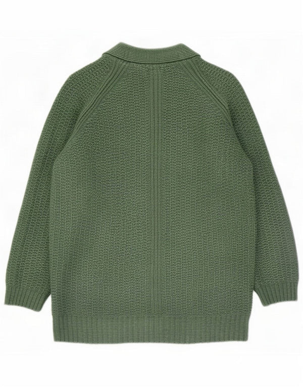 Fat Face Womens Open Cardigan Sweater UK 8 Small Green Acrylic