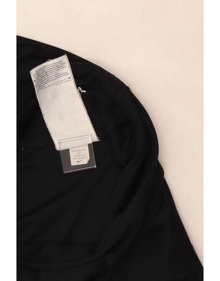 Женские леггинсы с рисунком Nike UK 4 XS, черный полиэстер