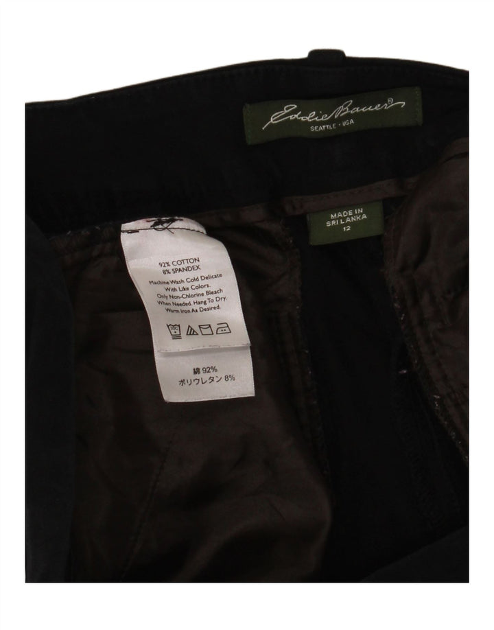 Женские повседневные брюки Eddie Bauer Bootcut, большие размеры W34 L34, черный хлопок, США 12