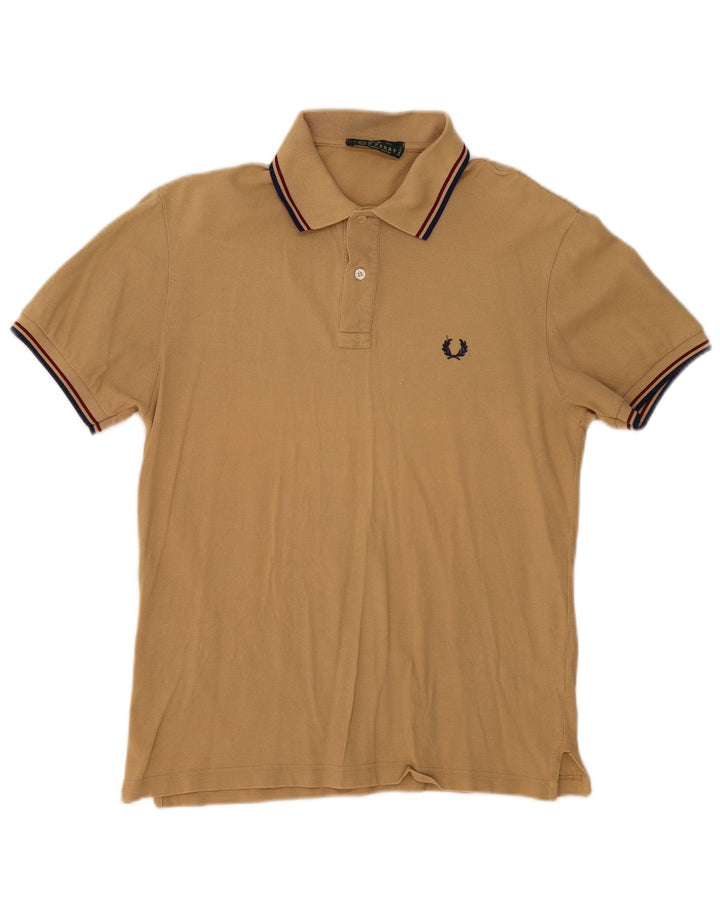 Мужская рубашка-поло Fred Perry, маленькая, бежевая, хлопок