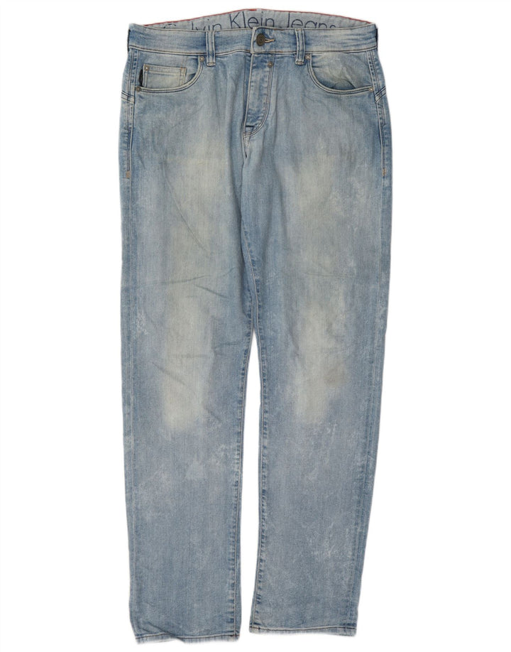 Мужские прямые джинсы Calvin Klein W32 L34 синие, хлопок