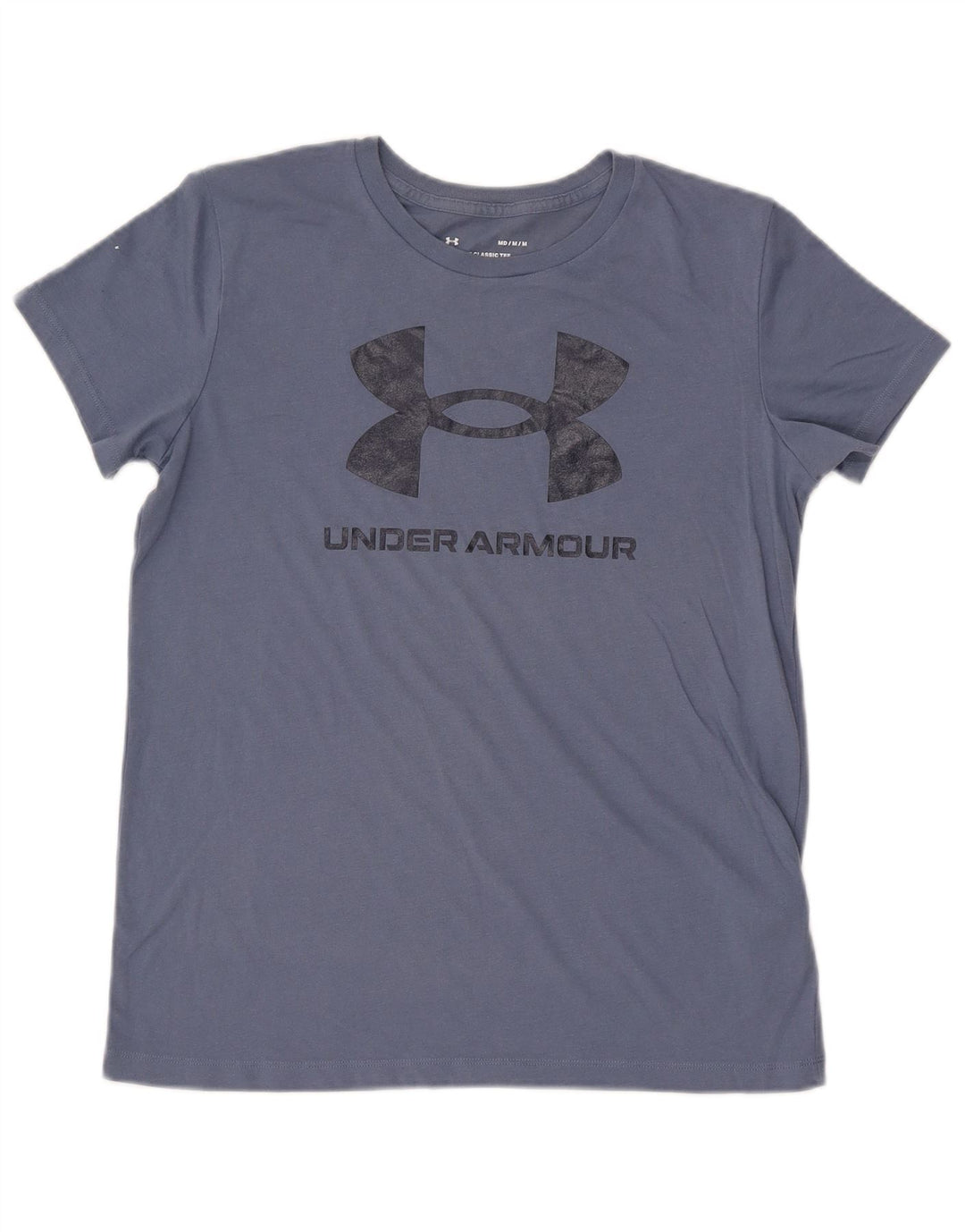Мужская футболка с рисунком Under Armour, верх из хлопка среднего синего цвета