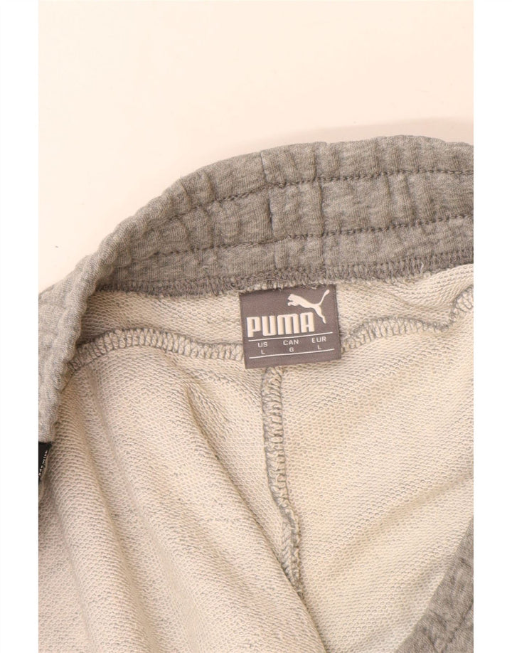 Мужские спортивные брюки Puma, джоггеры, большие серые в крапинку