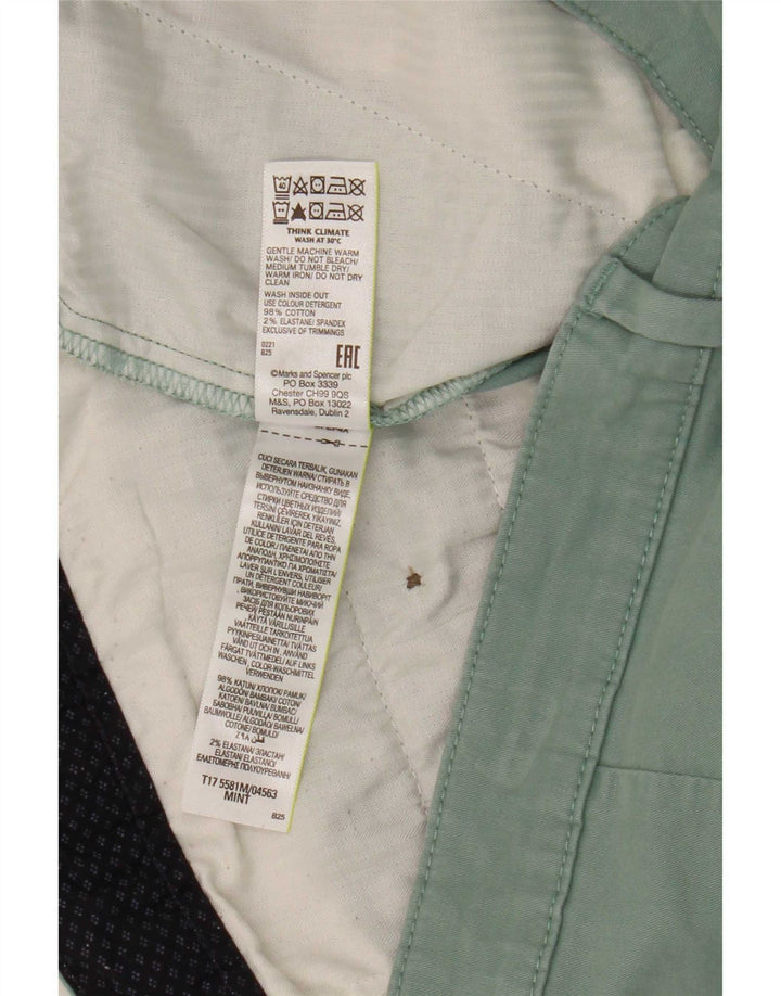 Мужские шорты чинос Marks & Spencer W34, большие зеленые, хлопковые