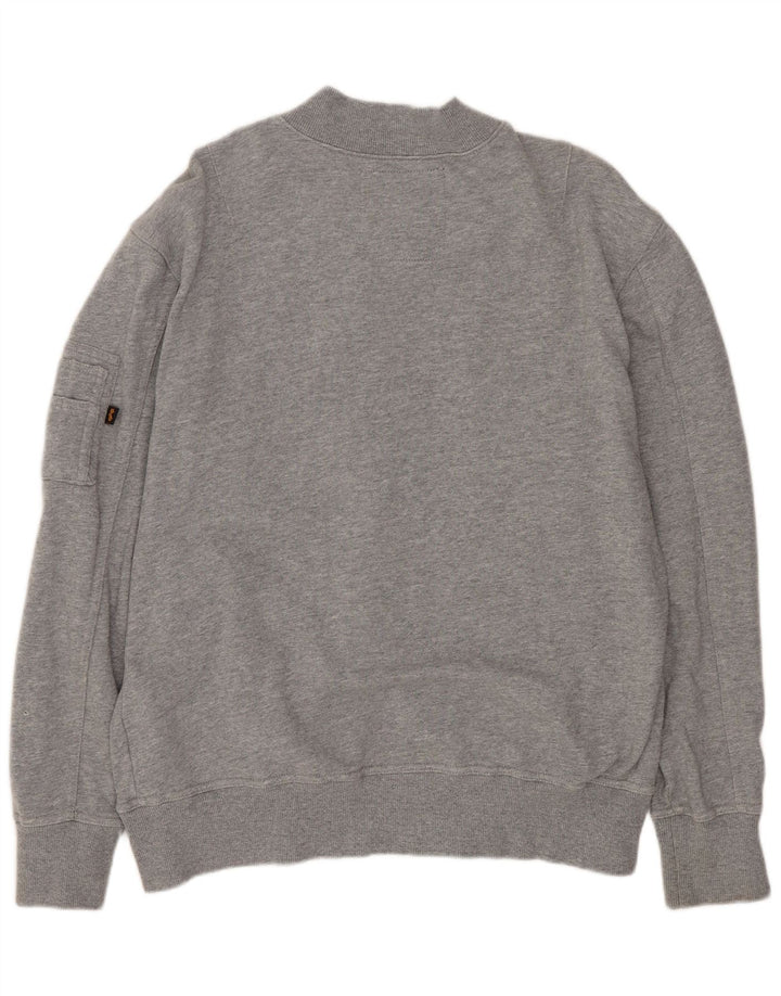 ALPHA INDUSTRIES Мужская спортивная куртка среднего серого цвета