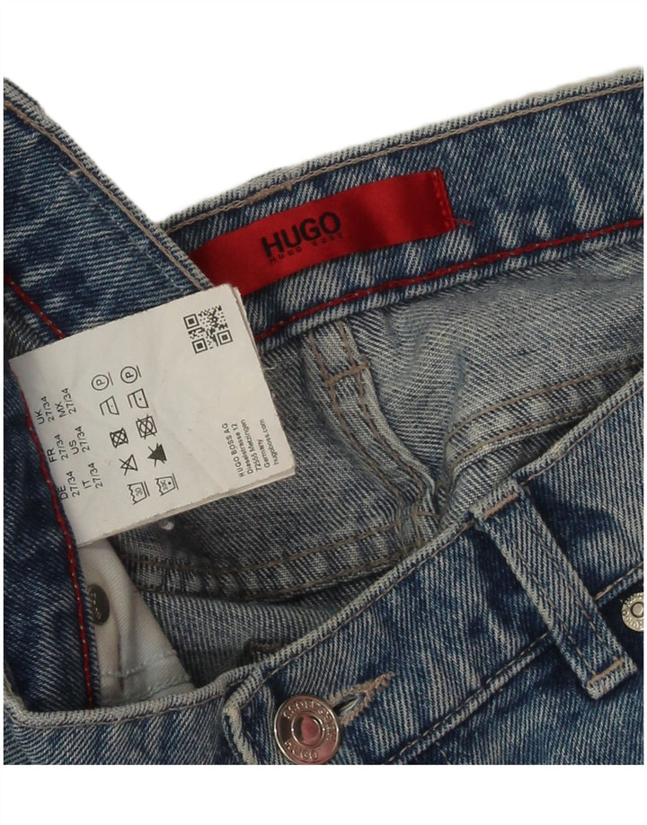 Женские джинсовые шорты Hugo Boss W27, маленькие синие, хлопок