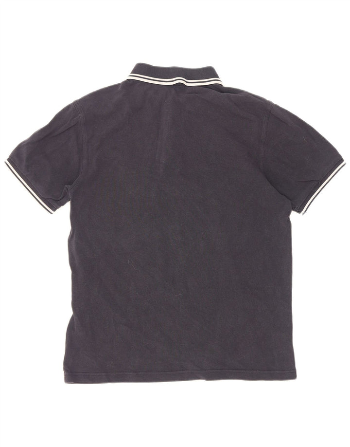 Мужская рубашка-поло Fred Perry среднего размера, темно-синяя полоска, хлопок