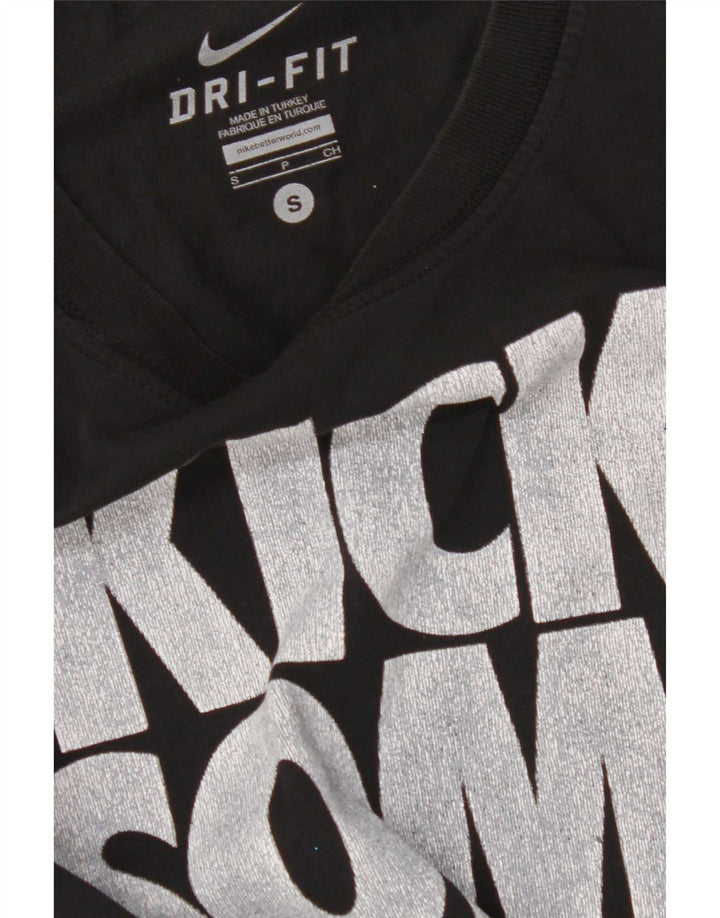 Мужская футболка с графическим рисунком Nike Dri Fit, маленький черный цвет
