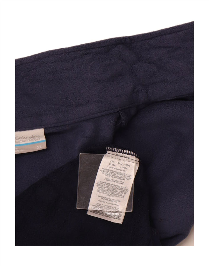 COLUMBIA Womens Fleece Jacket UK 18 XL Blue Colourblock Polyester