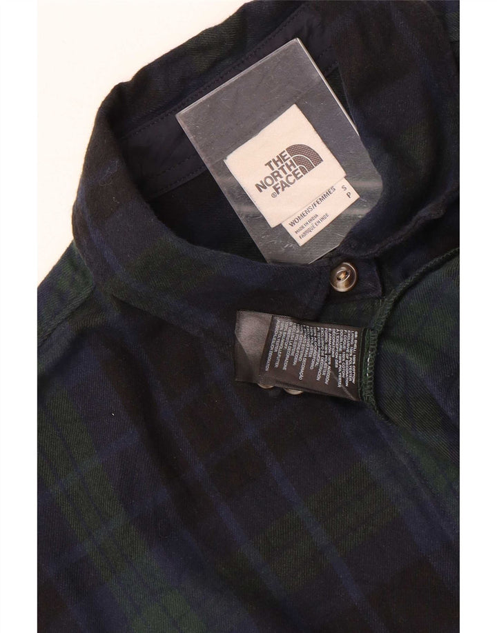 Женская фланелевая рубашка оверсайз The North Face UK 10, маленькая темно-синяя клетка