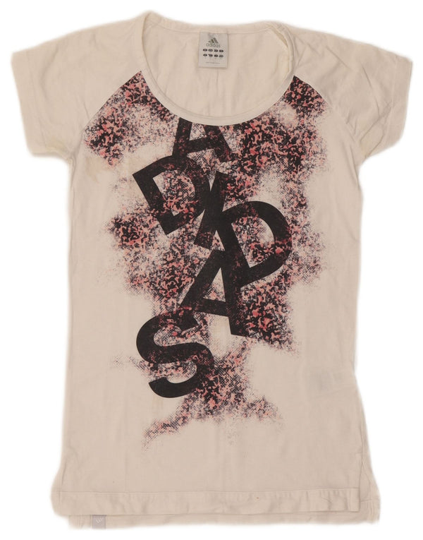 Женская футболка с графическим рисунком ADIDAS Top UK 10, маленький белый хлопок с животным принтом