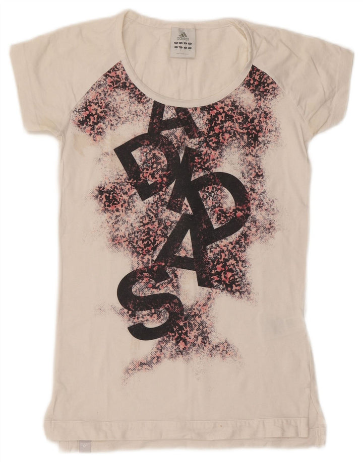 Женская футболка с графическим рисунком ADIDAS Top UK 10, маленький белый хлопок с животным принтом