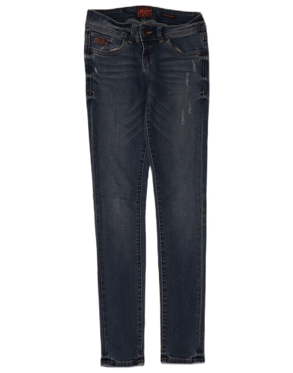 Женские джинсы скинни Superdry W27 L32, синий хлопок
