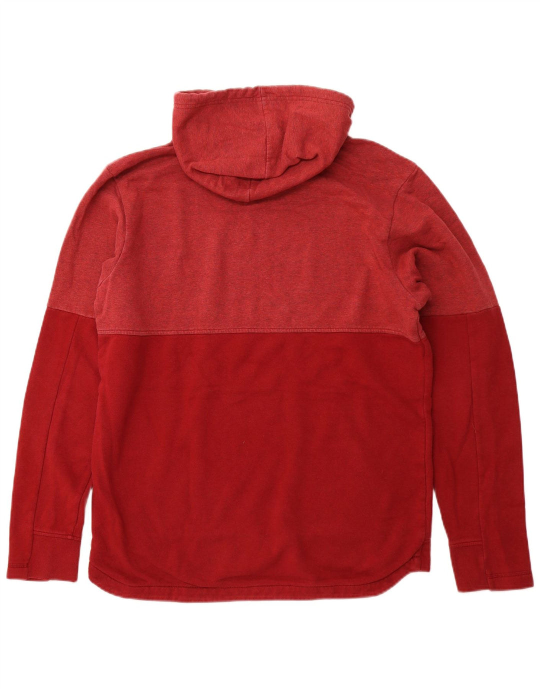 ADIDAS Mens Hoodie Jumper Medium Red Flecked Cotton