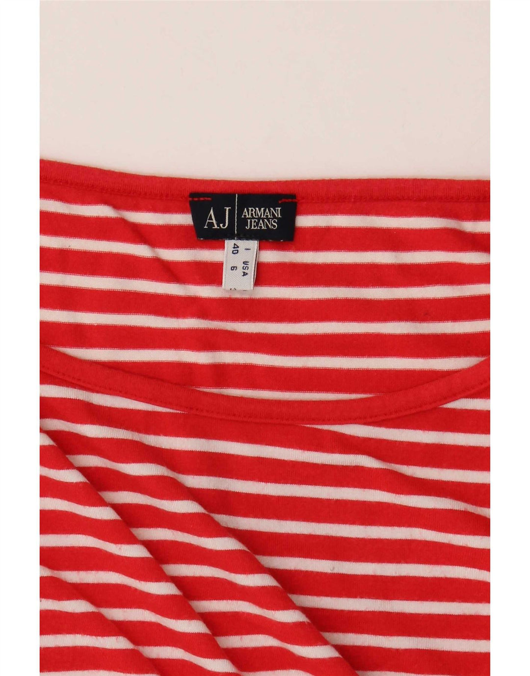 Женский топ Armani Jeans с рукавом 3/4 UK 10, маленький, в красную полоску