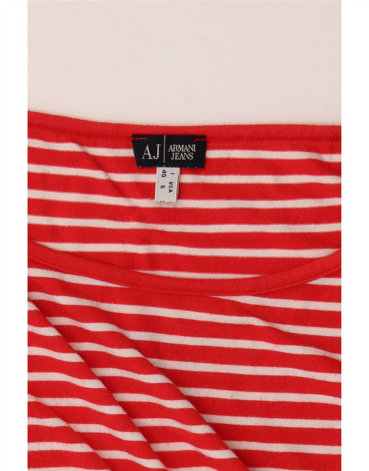 Женский топ Armani Jeans с рукавом 3/4 UK 10, маленький, в красную полоску