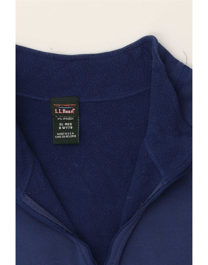 Мужской свитшот с воротником на молнии L.L.Bean XL, синий полиэстер