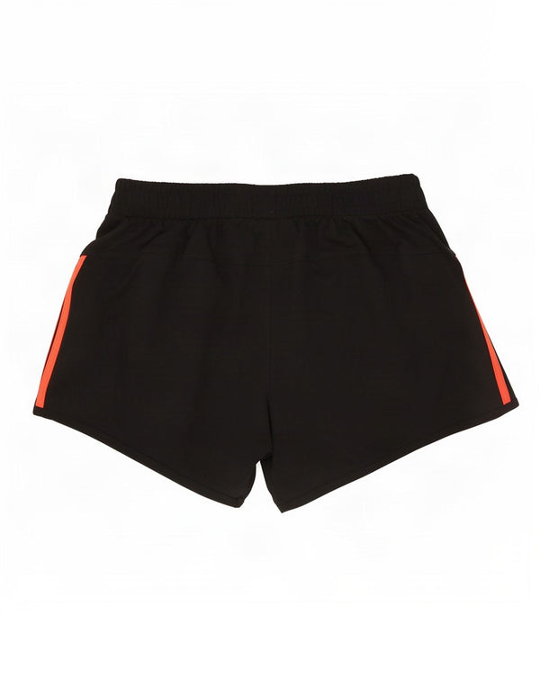 Женские спортивные шорты Adidas Climalite UK 12, средние черные с цветными блоками