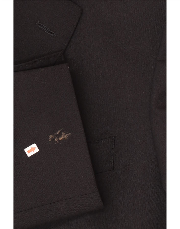 Мужской пиджак Hugo Boss на 2 пуговицах EU 56 3XL, черная шерсть