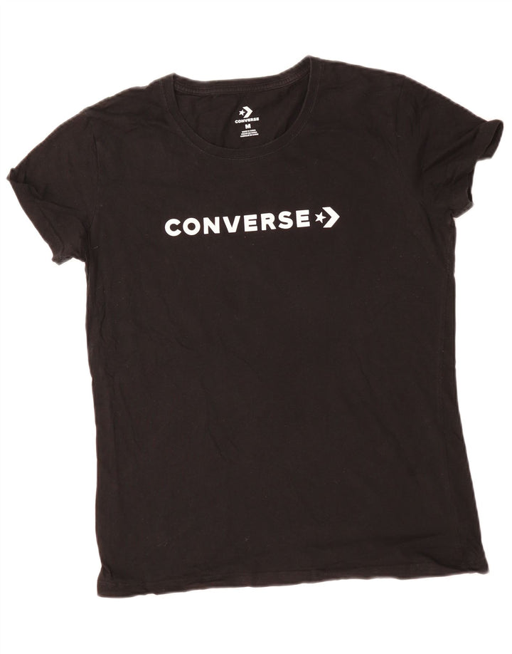 Женская футболка с рисунком CONVERSE Top UK 14, средний цвет, черный хлопок