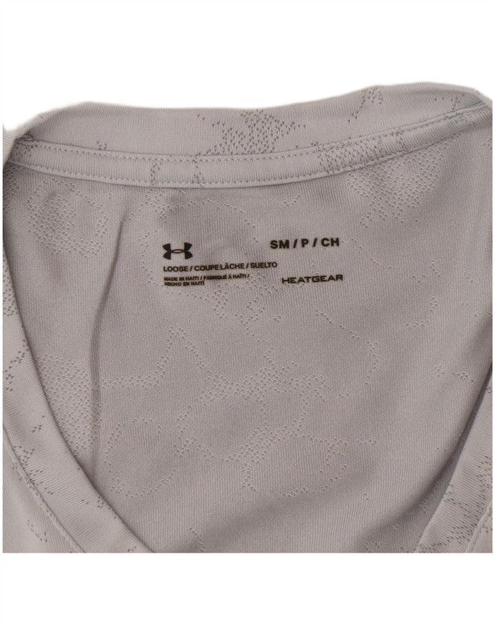 Женская футболка с абстрактным узором Under Armour Heat Gear, топ UK 10, маленький серый цвет
