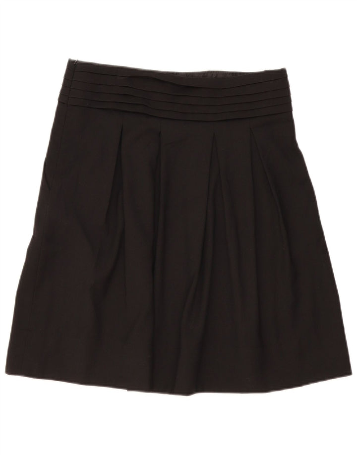 Zara Женская плиссированная юбка Medium W28, черный полиэстер