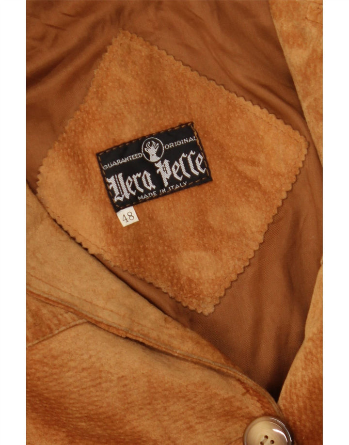 Vera Pelle Женская замшевая куртка оверсайз IT 48 XL Бежевая кожа