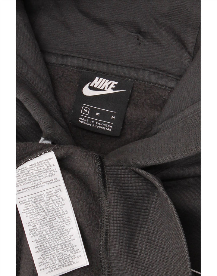 Мужской джемпер с капюшоном с графическим рисунком Nike, хлопковый цвет среднего серого цвета